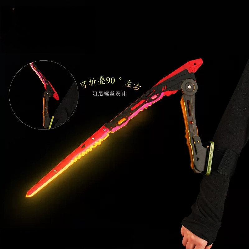 Cosplay Prop Knife - 애니메이션 사이버펑크 카타나 만티스 블레이드 발광