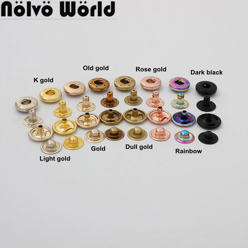 Snap Fastener Set - 무지개 구리 스냅 패스너 프레스 버튼,