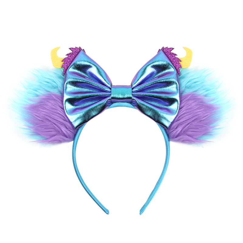 Cosplay Prop Bow - 여아용 봉제 마우스 귀 머리띠, 벨벳