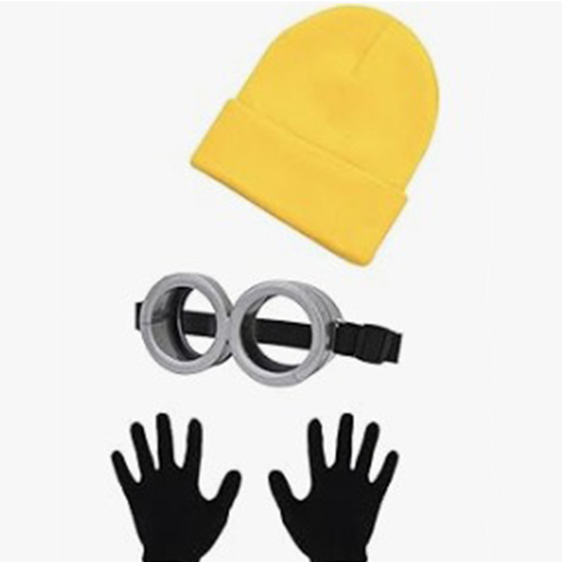 Cosplay Prop Kit - 미니언즈 코스튬 액세서리 세트 노란색 니트