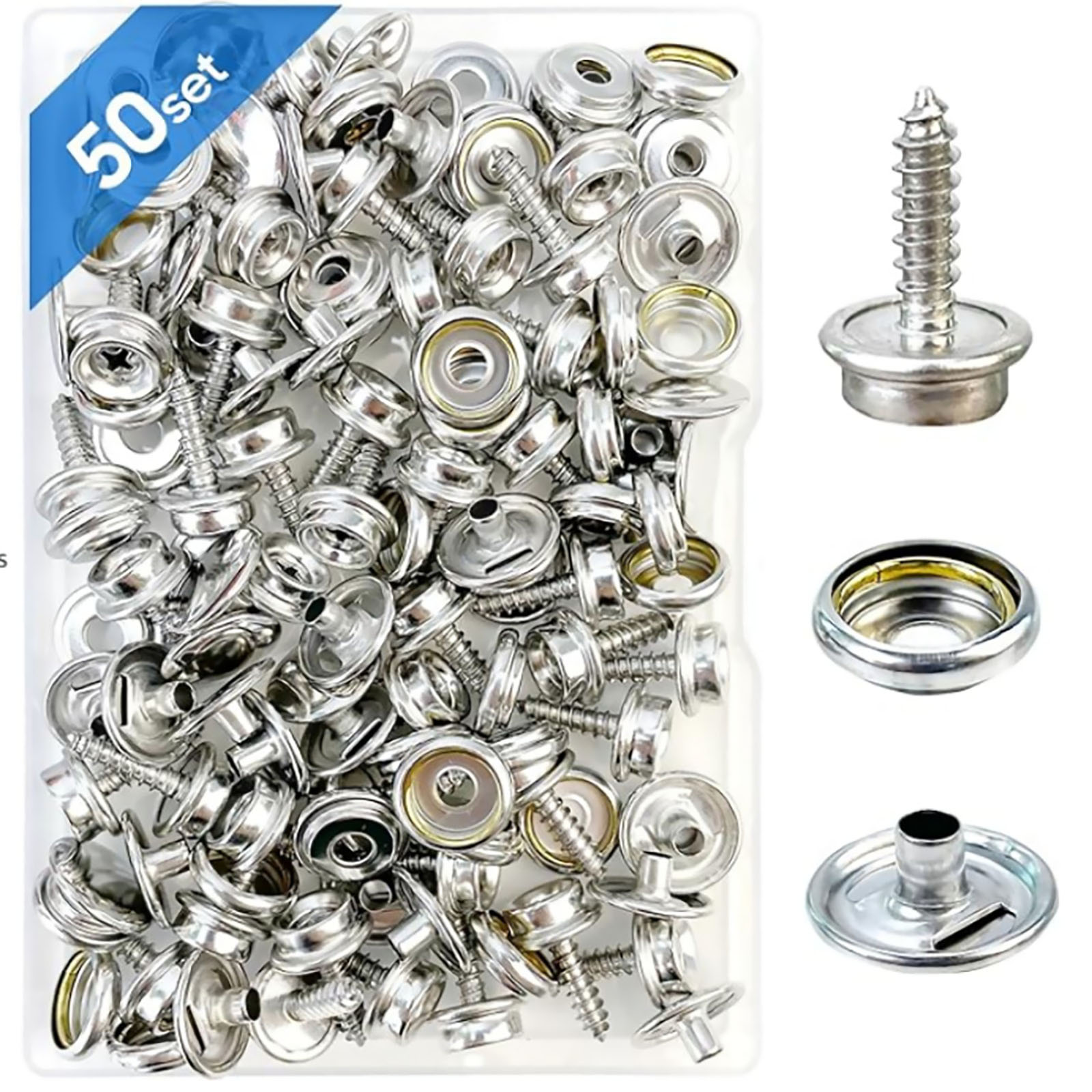 Snap Fastener Set - 스테인레스 스틸 보트 마린 캔버스 및