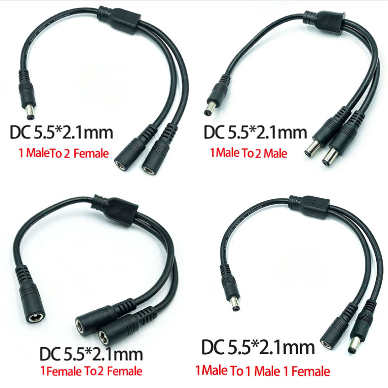 1PC DC 5.5mm*2.1mm 1-2 커넥터 남성- - Led El Wire 리뷰 및 가격