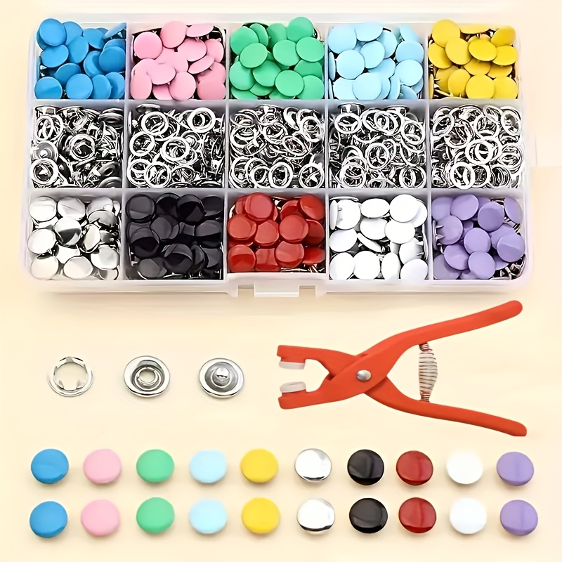 100개 다채로운 금속 바느질 버튼, 솔리드 플라이어  - Snap Fastener Set 리뷰 및 가격