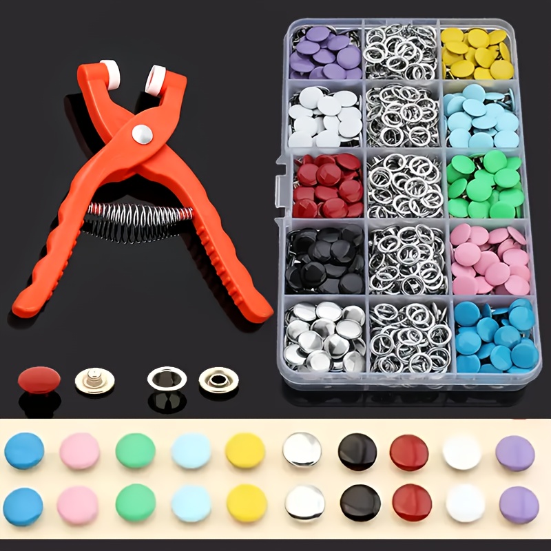 100개 다채로운 금속 바느질 버튼, 솔리드 플라이어  - Snap Fastener Set 리뷰 및 가격