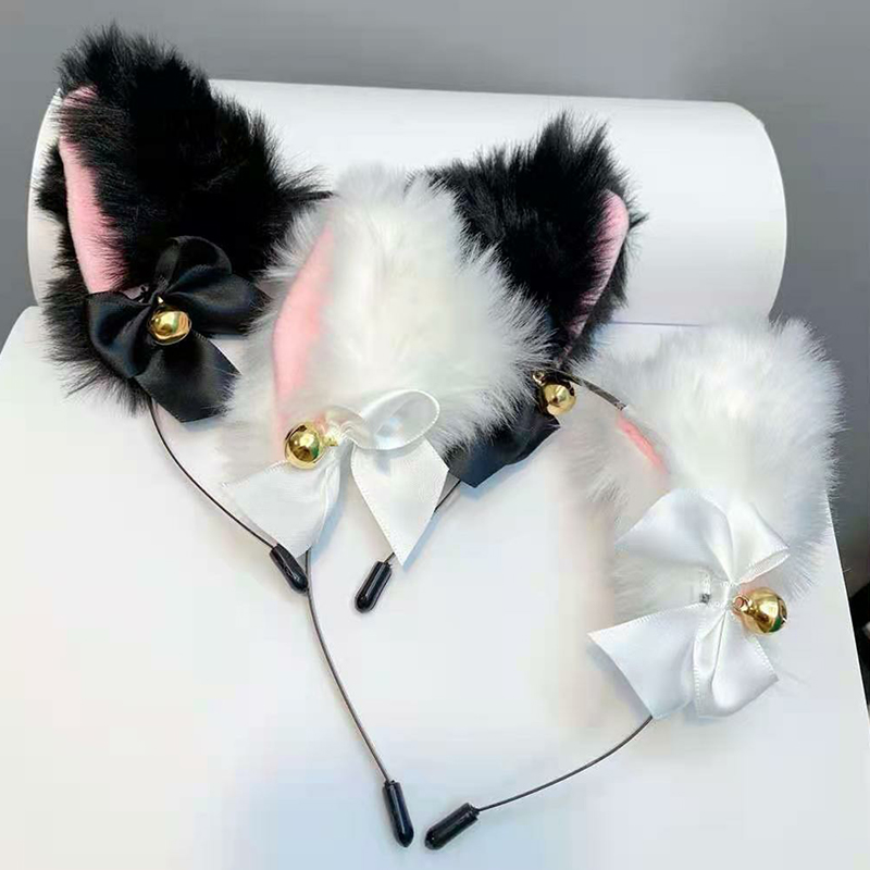 여자를위한 섹시한 고양이 귀 머리띠 여자 레이스 보우  - Cosplay Prop Bow 리뷰 및 가격