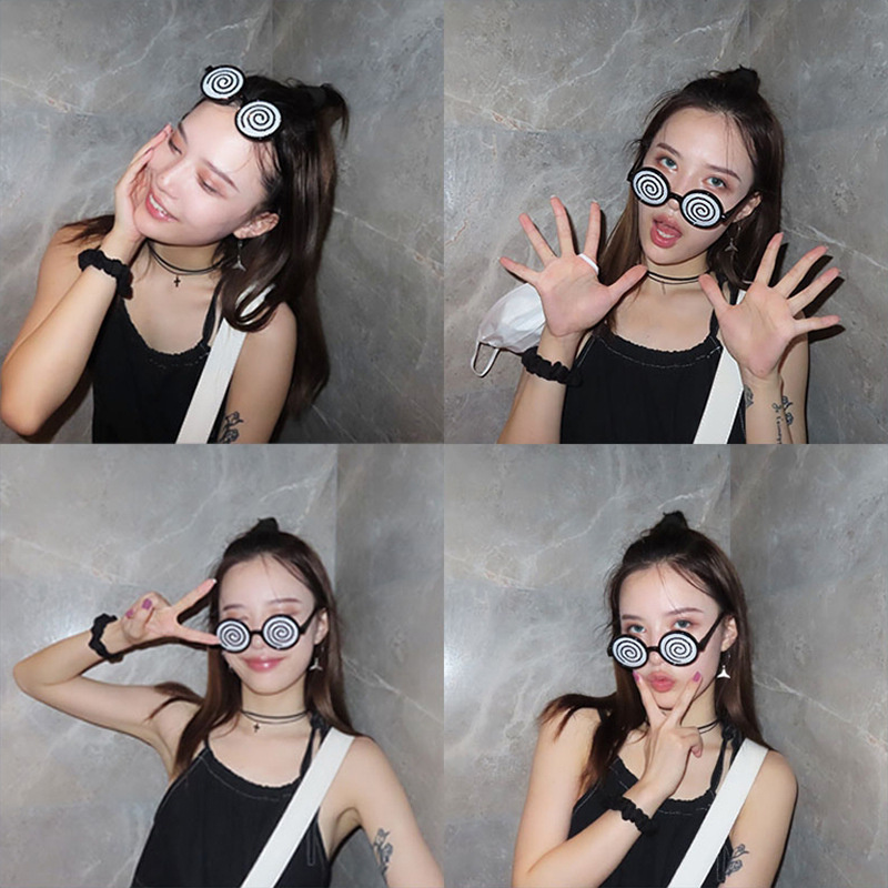 새로운 코스프레 안경 현기증 패턴 재미있는 장식 안경  - Free Cosplay Prop Patterns 리뷰 및 가격