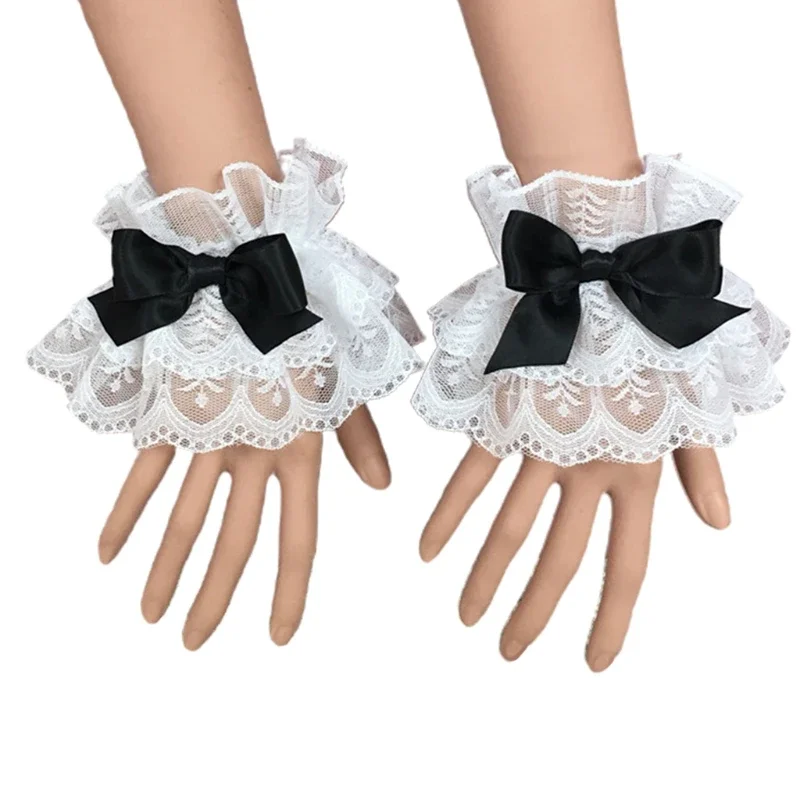 일본 여성 소녀 로리타 멀티컬러 리본 장갑 가짜 소매  - Cosplay Prop Bow 리뷰 및 가격