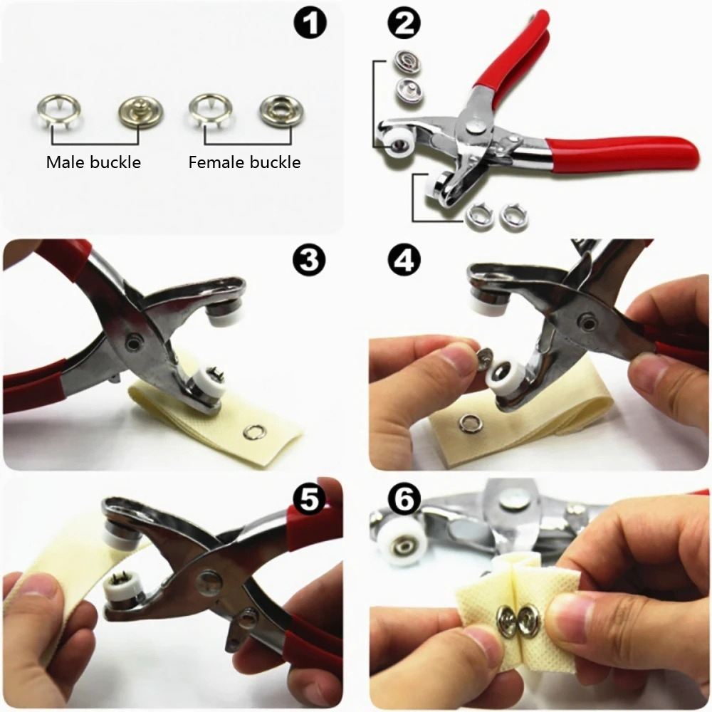 9.5mm 스냅 버튼 플라이어 키트, 금속 프롱 링 패 - Snap Fastener Set 리뷰 및 가격