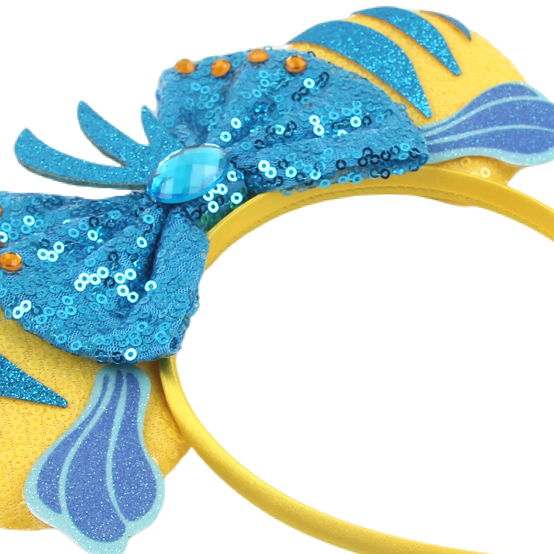 디즈니 캐슬 미키 마우스 귀 머리띠 스팽글 보우 소녀  - Cosplay Prop Bow 리뷰 및 가격