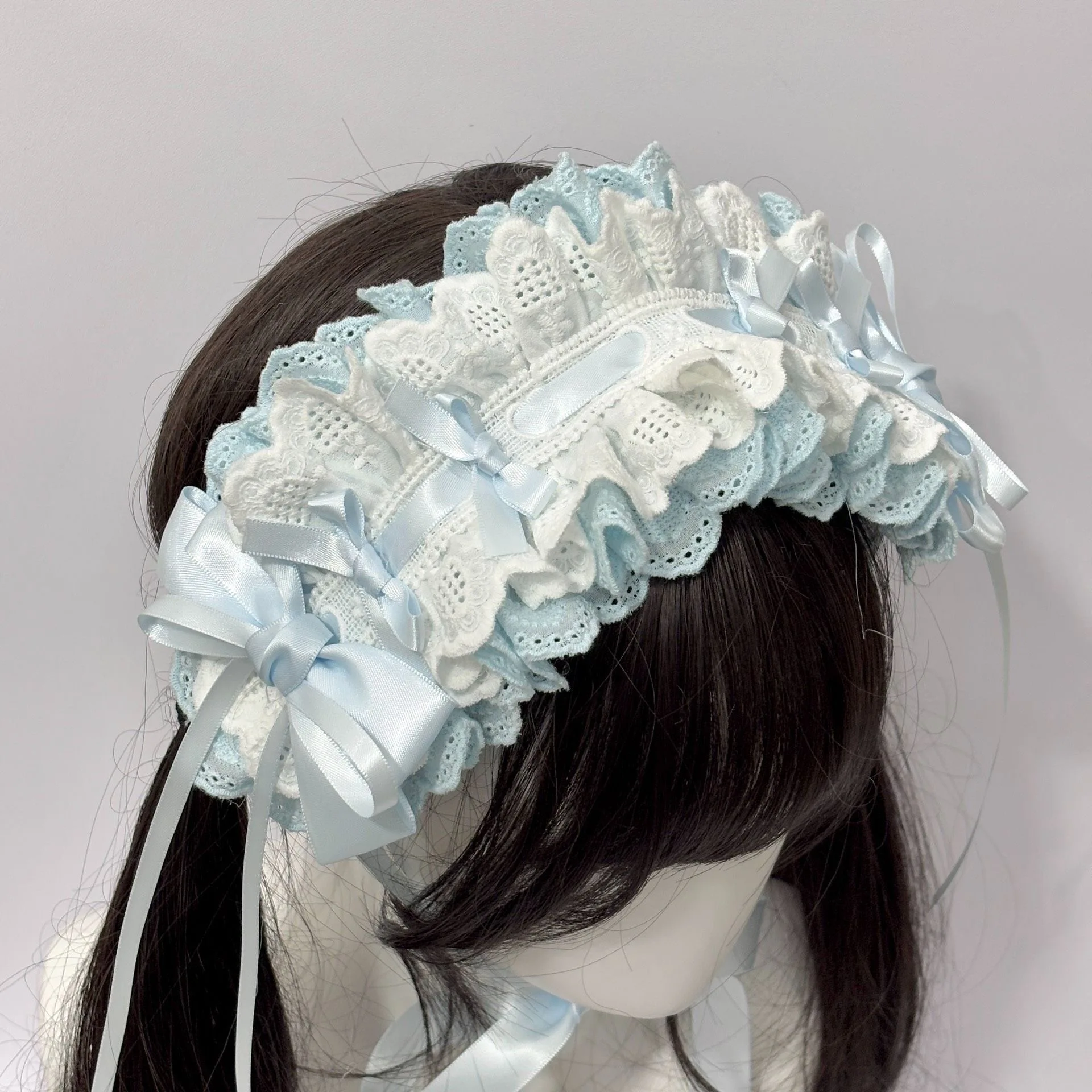 귀여운 스위트 로리타 레이스 리본 헤어핀, 데일리룩과  - Cosplay Prop Bow 리뷰 및 가격