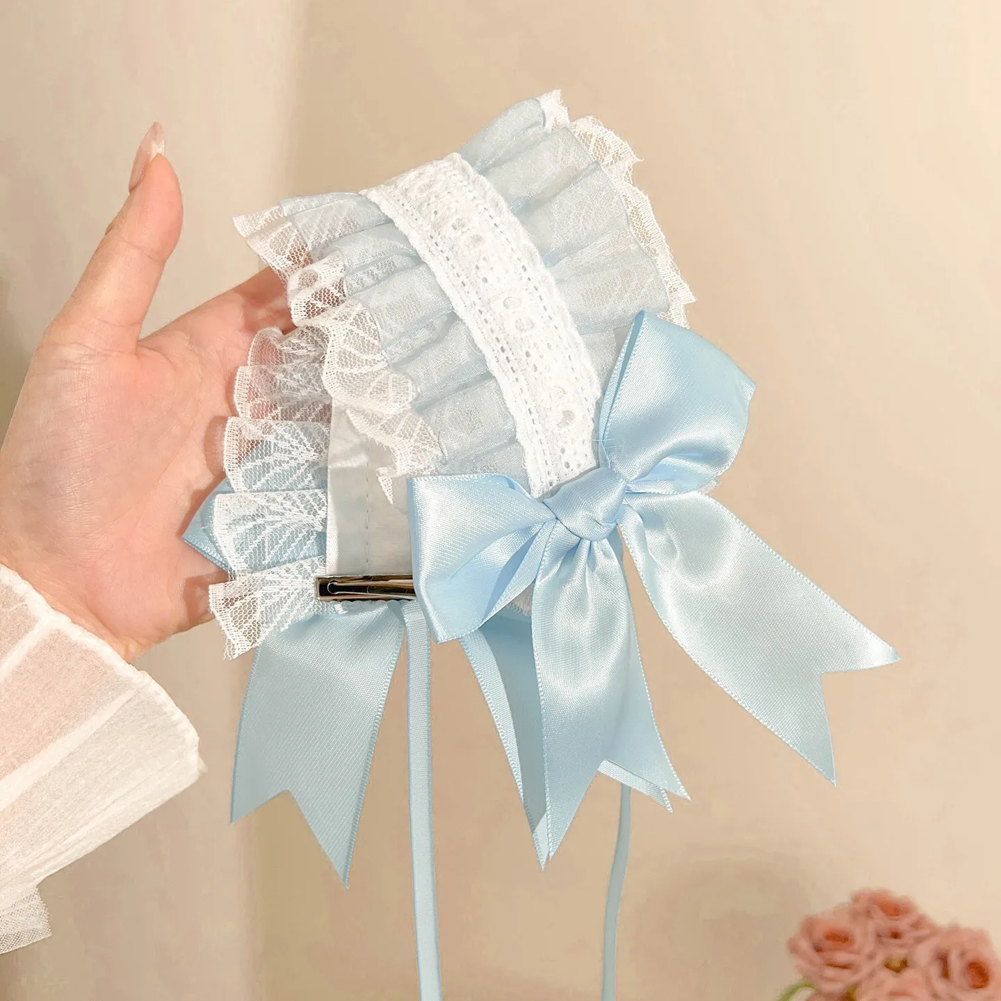 귀여운 스위트 로리타 레이스 리본 헤어핀, 데일리룩과  - Cosplay Prop Bow 리뷰 및 가격
